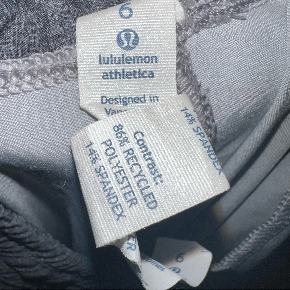 Lululemon Dance Studio Crop Pants Grey Drawstring Waistband Size 6